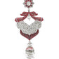 Red Silver Tone Amazing Dangle Earrings - Rajwada