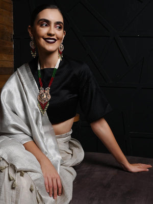 Red, White and Green Multi-layered Traditional Chain - Rajwada