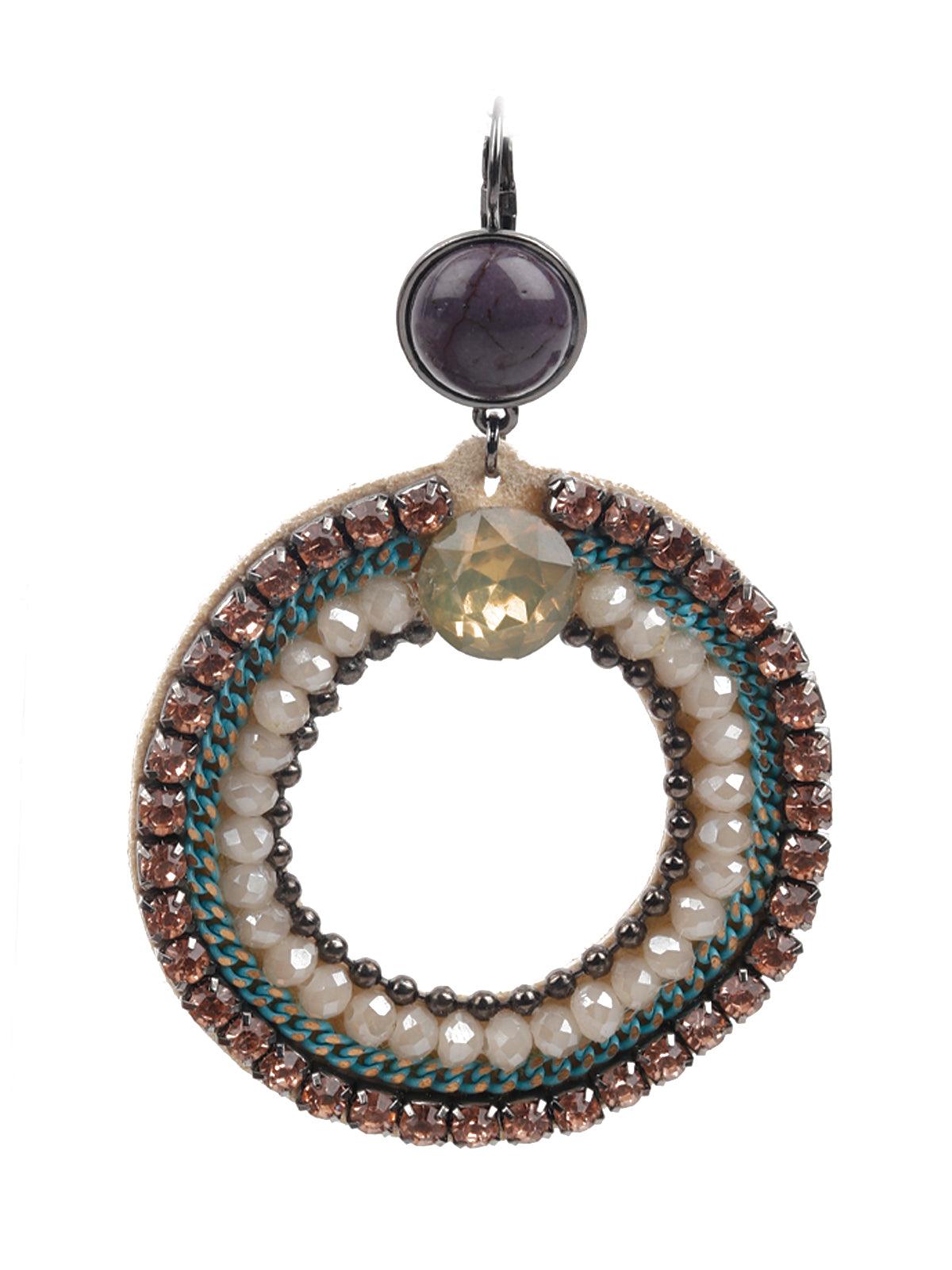 RETRO MULTICOLOERD HOOP EARRINGS - Rajwada