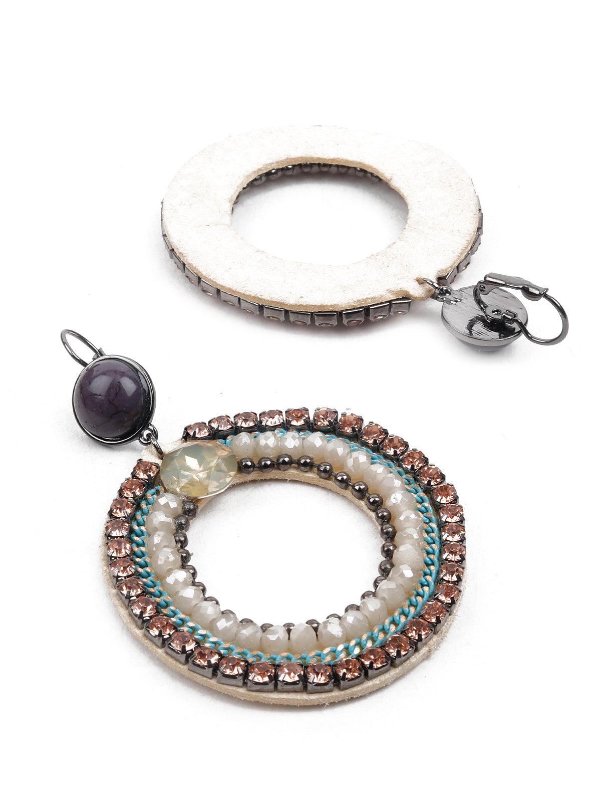 RETRO MULTICOLOERD HOOP EARRINGS - Rajwada