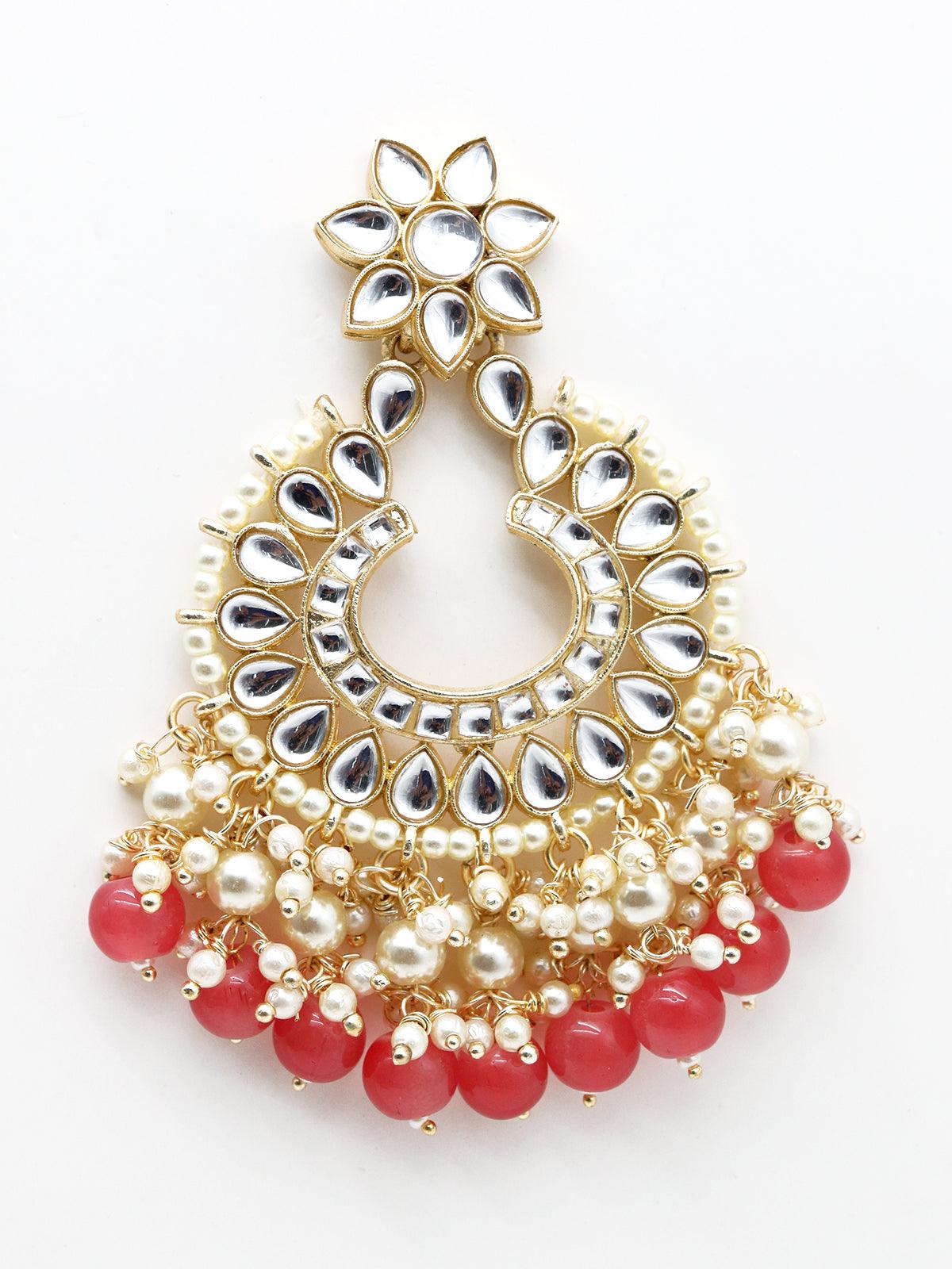 Rich pot shape kundan pearl earrings - Rajwada