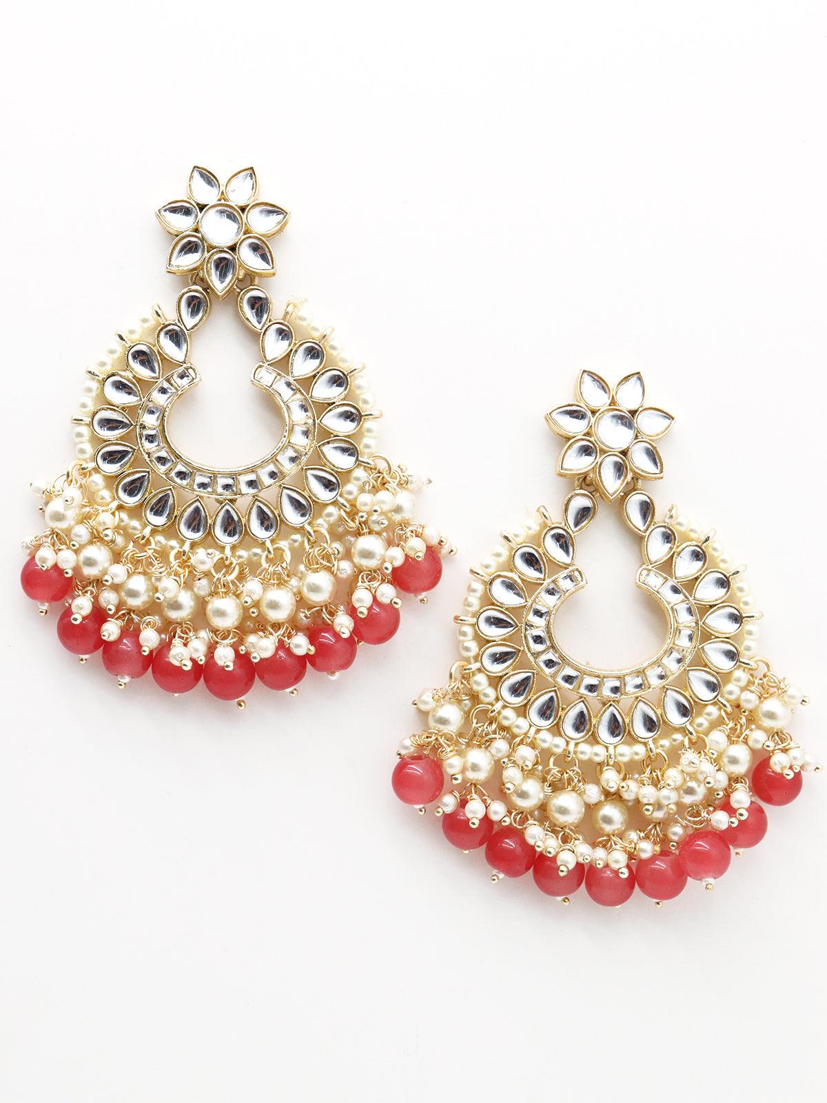 Rich pot shape kundan pearl earrings - Rajwada