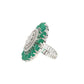 Rajwada Green Embellished Silver Plated Rings For Women