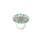 Rajwada Green Embellished Silver Plated Rings For Women