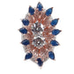ROSE GOLD AUSTRIAN DIAMOND STUDDED RING - Rajwada