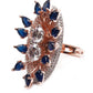 ROSE GOLD AUSTRIAN DIAMOND STUDDED RING - Rajwada