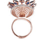 ROSE GOLD AUSTRIAN DIAMOND STUDDED RING - Rajwada