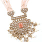 Rose Quartz Kundan Style Necklace Set - Rajwada