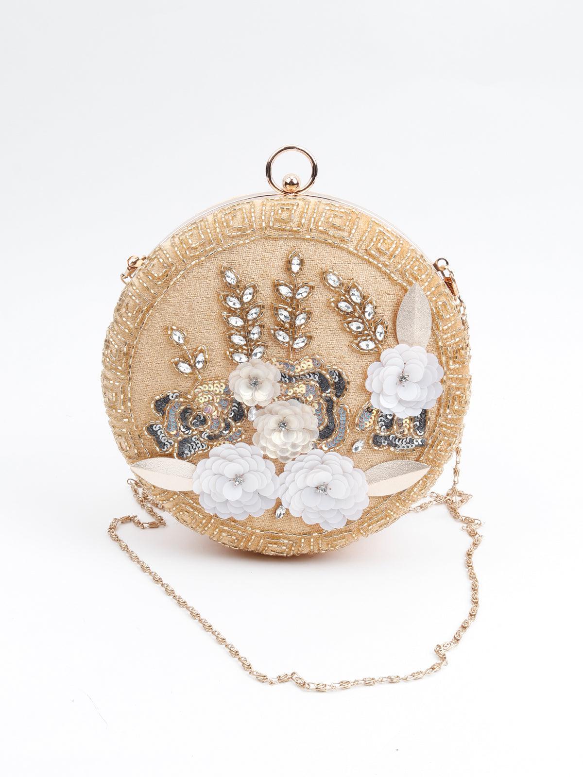Round Embellished Inspired Sling Bag - Rajwada