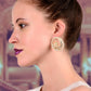 Round gold tone kundan and pearl earrings - Rajwada