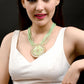 Round Green and White Kundan Jewellery Set - Rajwada