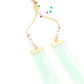 Round Green and White Kundan Jewellery Set - Rajwada