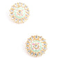 Round Green and White Kundan Jewellery Set - Rajwada