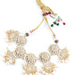 Round Pretty Gold Tone Choker Set - Rajwada