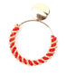 Round Red Beaded Dangle Earrings - Rajwada