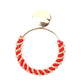 Round Red Beaded Dangle Earrings - Rajwada