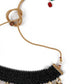 Royal Blue Beautiful Onyx-Pearl-Kundan Choker Set! - Rajwada