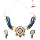 Royal Blue Pearl Choker Set - Rajwada