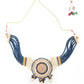 Royal Blue Pearl Choker Set - Rajwada