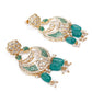 Royal emerald green choker necklace with a gorgeous pendant jewellery set&nbsp; - Rajwada