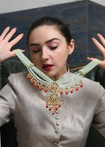 Royal Pearl & Kundan Necklace Set - Rajwada