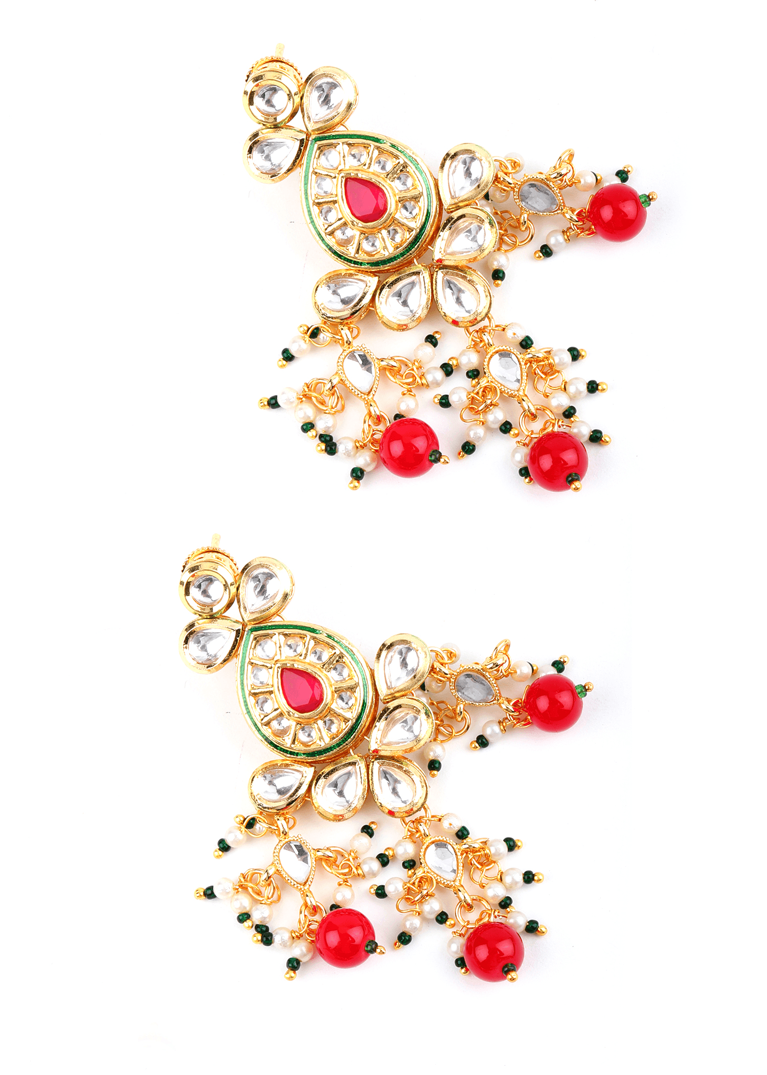 Royal Pearl & Kundan Necklace Set - Rajwada