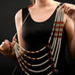 Ruby and White Multi Layered Kundan Necklace - Rajwada