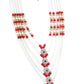 Ruby and White Multi Layered Kundan Necklace - Rajwada
