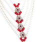Ruby and White Multi Layered Kundan Necklace - Rajwada