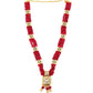 Ruby Color Statement Necklace Set - Rajwada