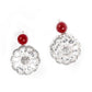 Ruby Onyx Beads Loop Necklace Set With Silver Embellishments - Rajwada