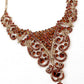 RUSTY BROWN AND GLOD STONES SET - Rajwada