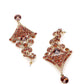 RUSTY BROWN AND GLOD STONES SET - Rajwada