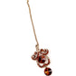 RUSTY BROWN AND GLOD STONES SET - Rajwada
