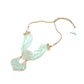 Sea green stunning beaded necklace for women - Rajwada