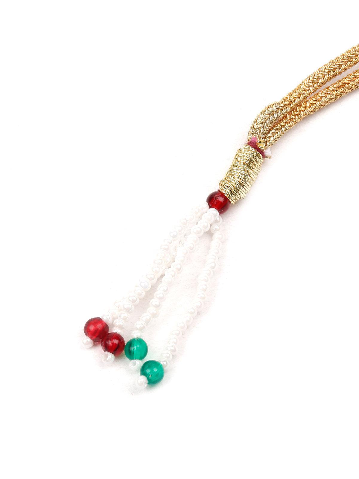 Sea green stunning beaded necklace for women - Rajwada
