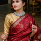 Shinny Crystal And Emerald Embellished Necklace With Earrings - Rajwada