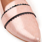 Rajwada Women Blush Pink Patterned Flat Loafers