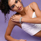 Silver artifical diamond embellished bracelet for women - Rajwada