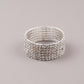 Silver artifical diamond embellished bracelet for women - Rajwada