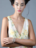 Silver diamanté gorgeous bracelet - Rajwada