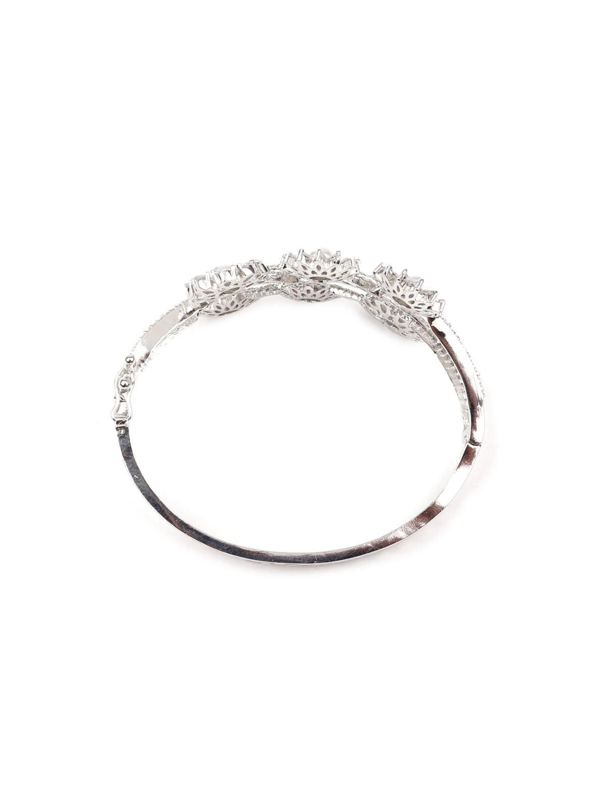 Silver diamanté gorgeous bracelet - Rajwada