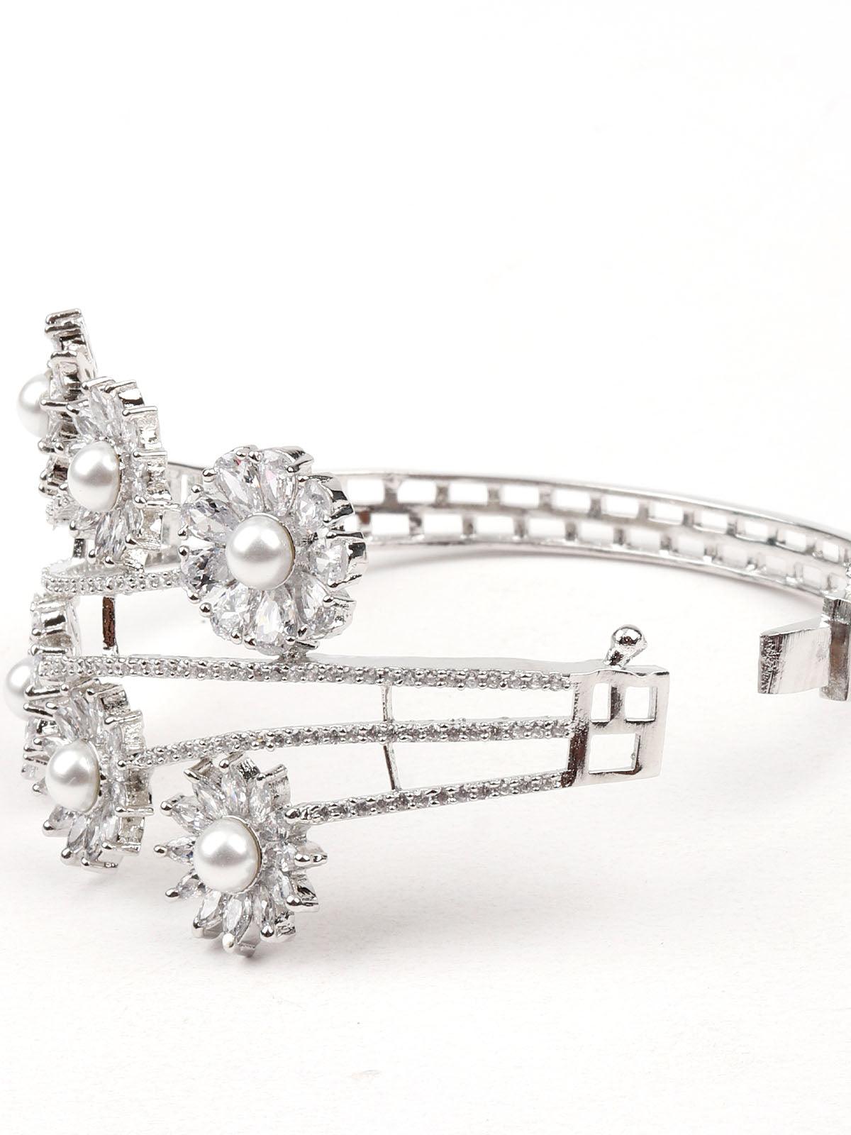 Silver diamanté gorgeous bracelet - Rajwada