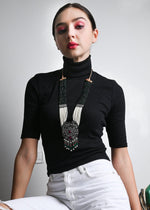 Silver Peacock Rani Haar Necklace Set - Rajwada