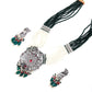 Silver Peacock Rani Haar Necklace Set - Rajwada