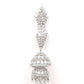 Silver-tone fully studded jhumka earrings - Rajwada