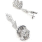 Silver-tone fully studded jhumka earrings - Rajwada