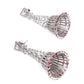 Silver-Tone Jewellery Set Embellished With Rubies - Rajwada