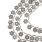 Silver Tone Layered Floral Necklace - Rajwada
