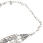 Silver Tone Layered Floral Necklace - Rajwada